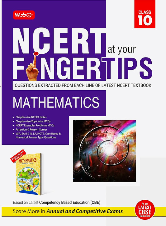 MTG NCERT at your Fingertips Mathematics for Class 10 - Latest for 2025-26 Session. Paperback