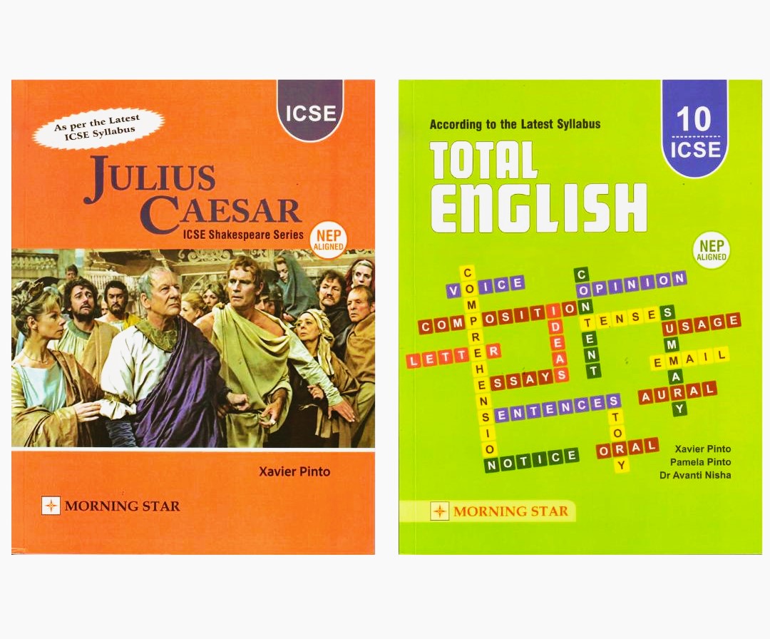 Morning Star ICSE Julius Caesar Textbook & Total English for Class 10 - Set of 2 Books - (According to the Latest ICSE Syllabus) - (Revised Edition)
