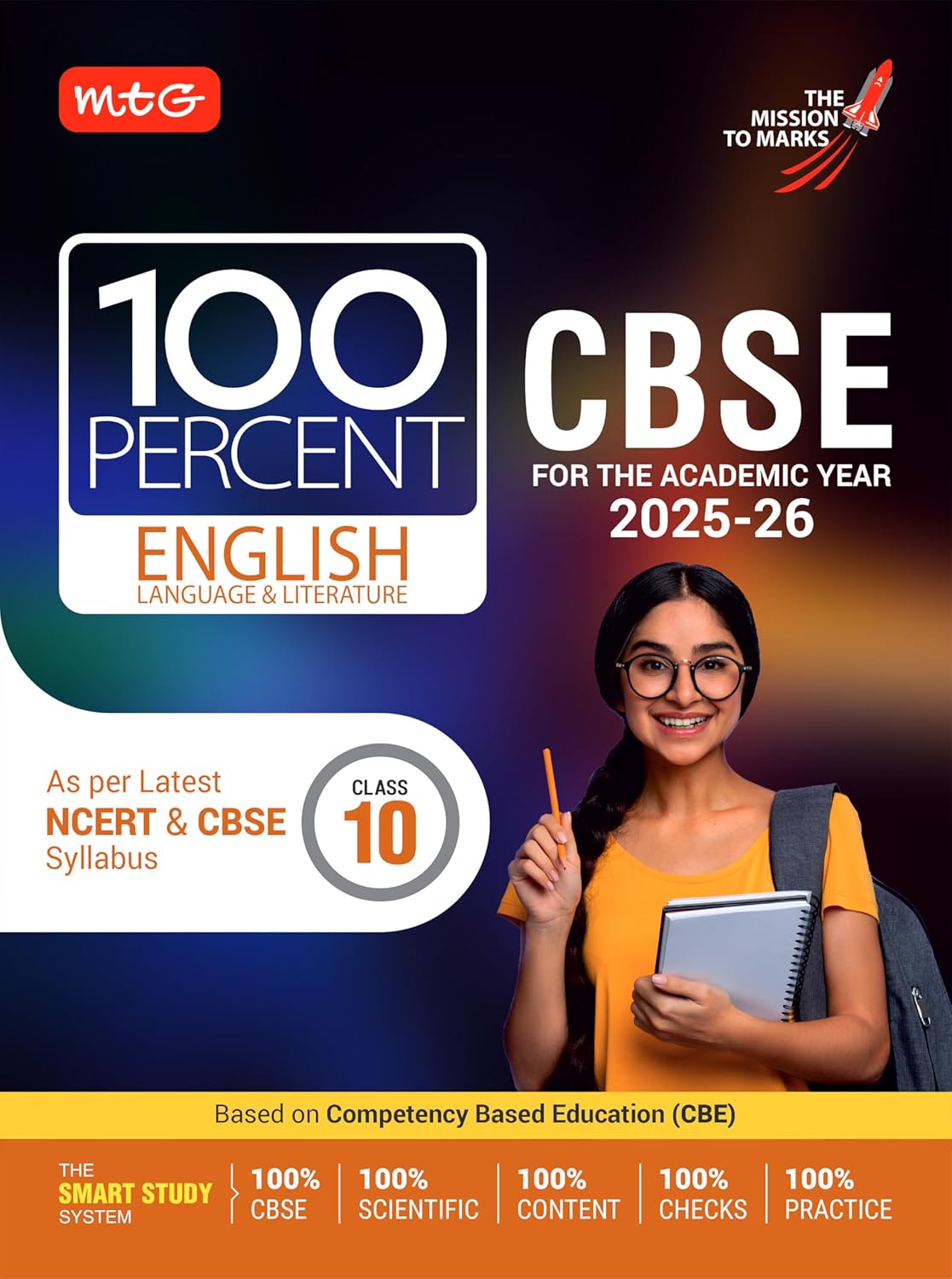 MTG CBSE 100 Percent English Language & Literature Class-10 - For 2025-26 exam