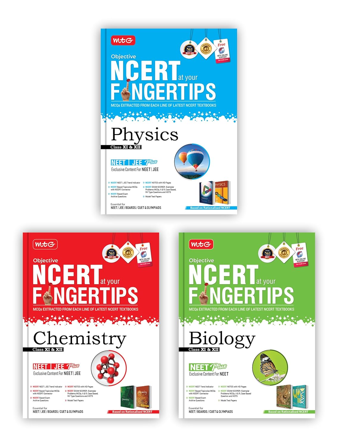 MTG Objective NCERT at your FINGERTIPS Physics, Chemistry & Biology For Class XI-XII - Latest & Revised Edition 2025-26