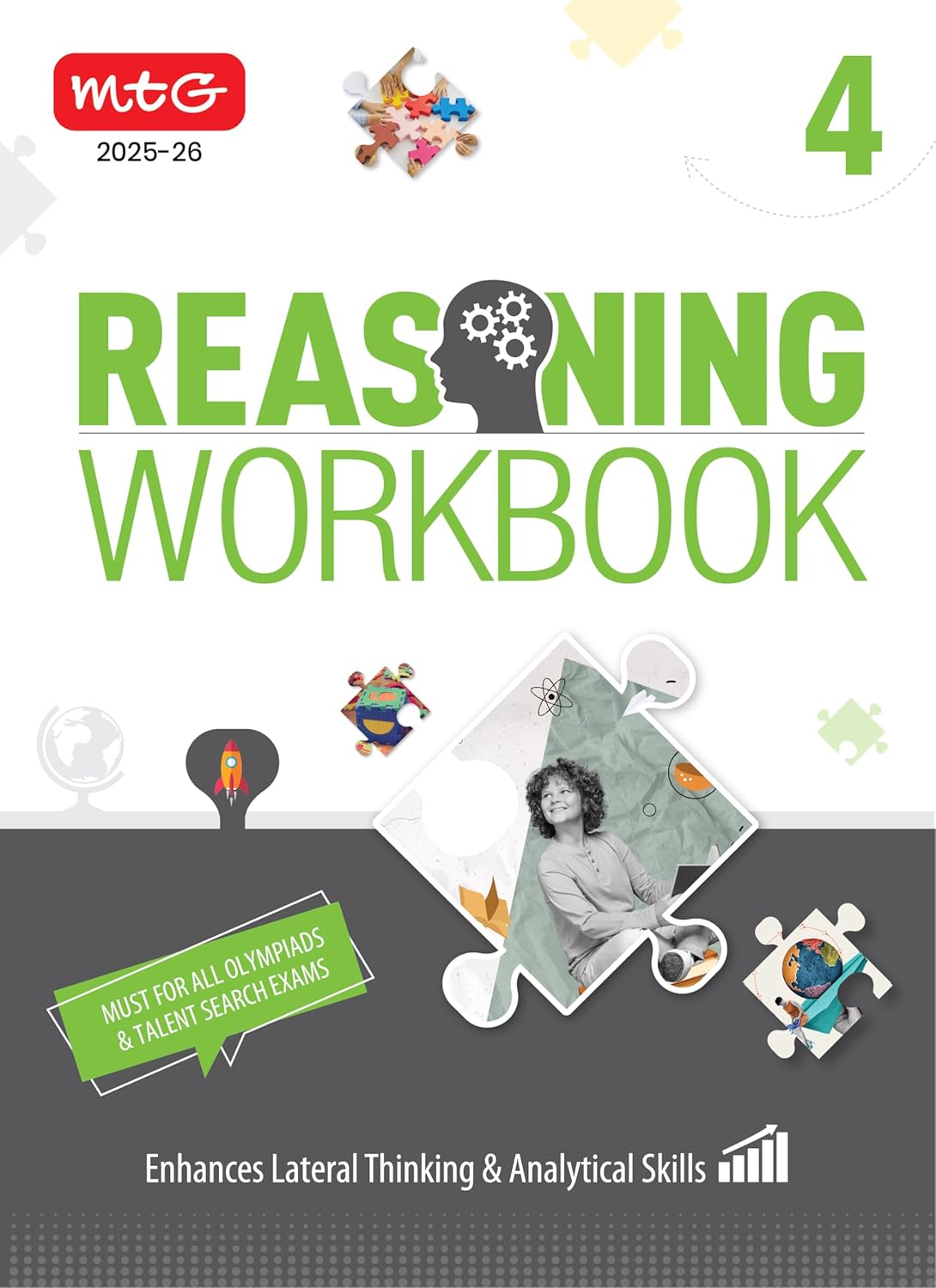 MTG Olympiad Reasoning Workbook Class 4 - Latest for 2025-26 Session