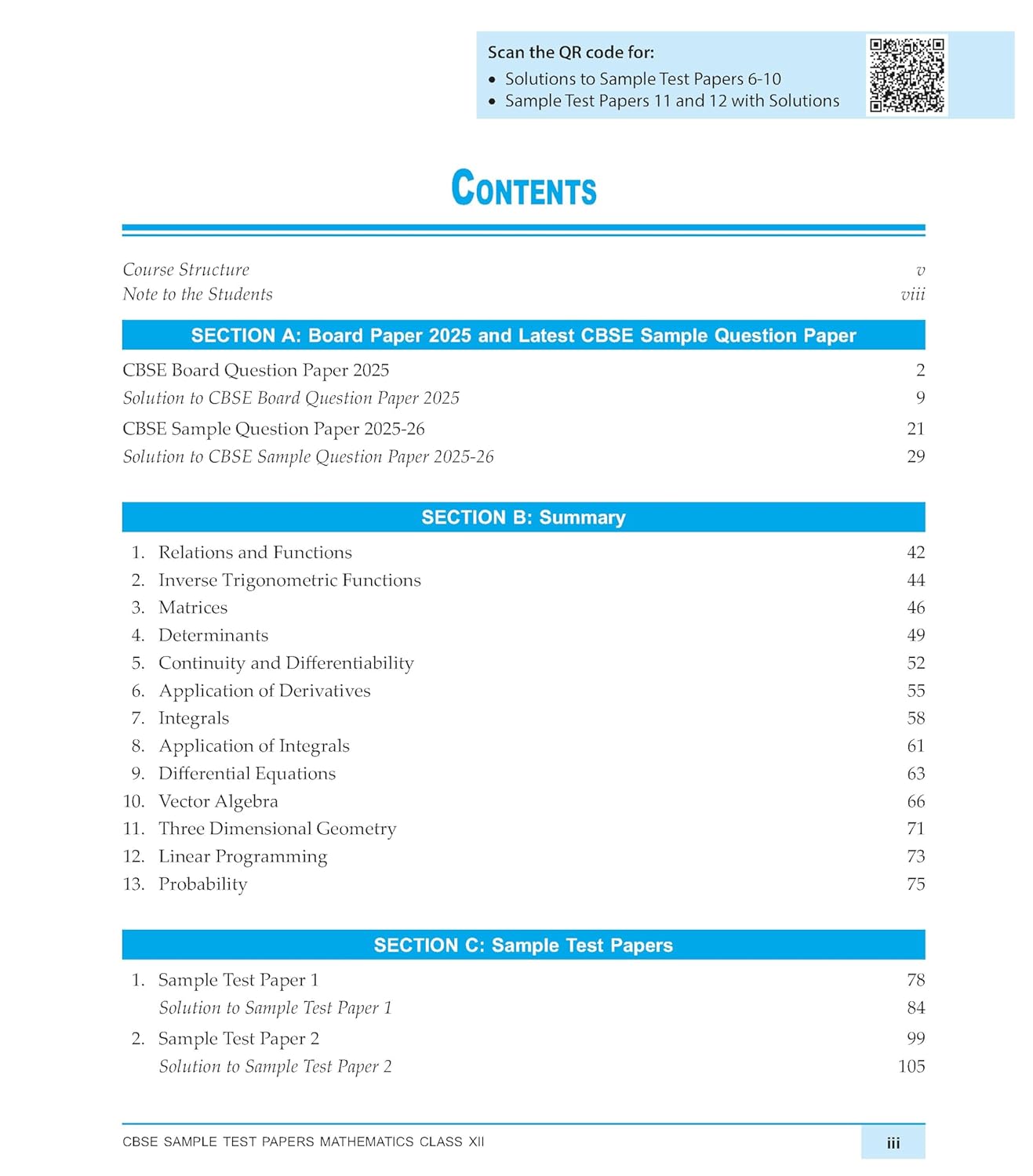 Macmillan CBSE Sample Test Papers Mathematics for Class 12 - Latest for 2026 Examination. Paperback