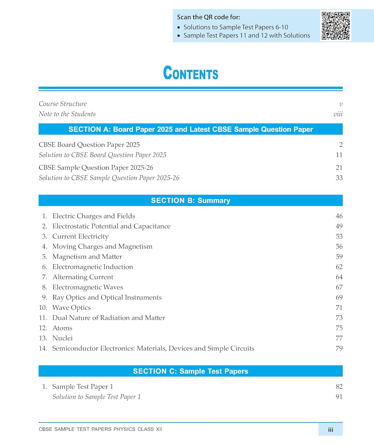 Macmillan CBSE Sample Test Papers Physics for Class 12 - Latest for 2026 Examination. Paperback