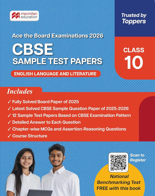 Macmillan CBSE Sample Test Papers English Language and Literature for Class 10 - Latest for 2026 Examination. Paperback