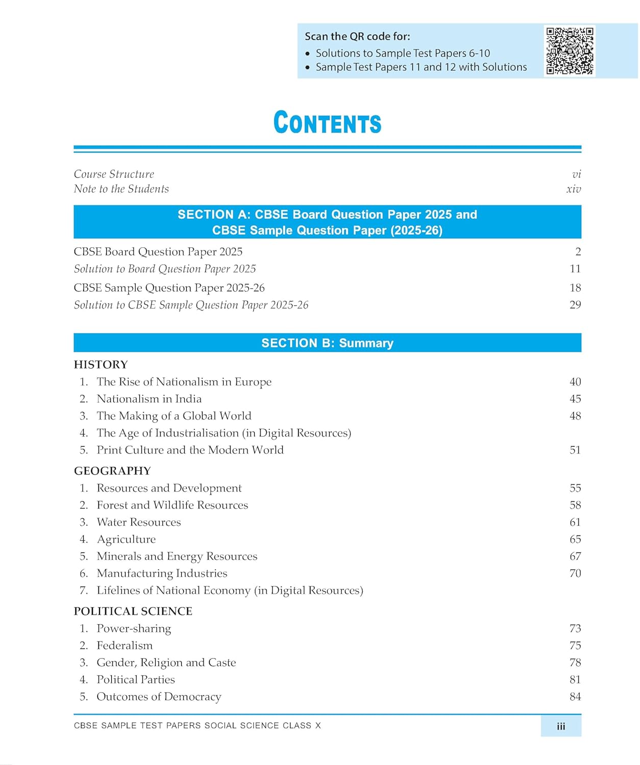 Macmillan CBSE Sample Test Papers Social Science for Class 10 - Latest for 2026 Examination. Paperback
