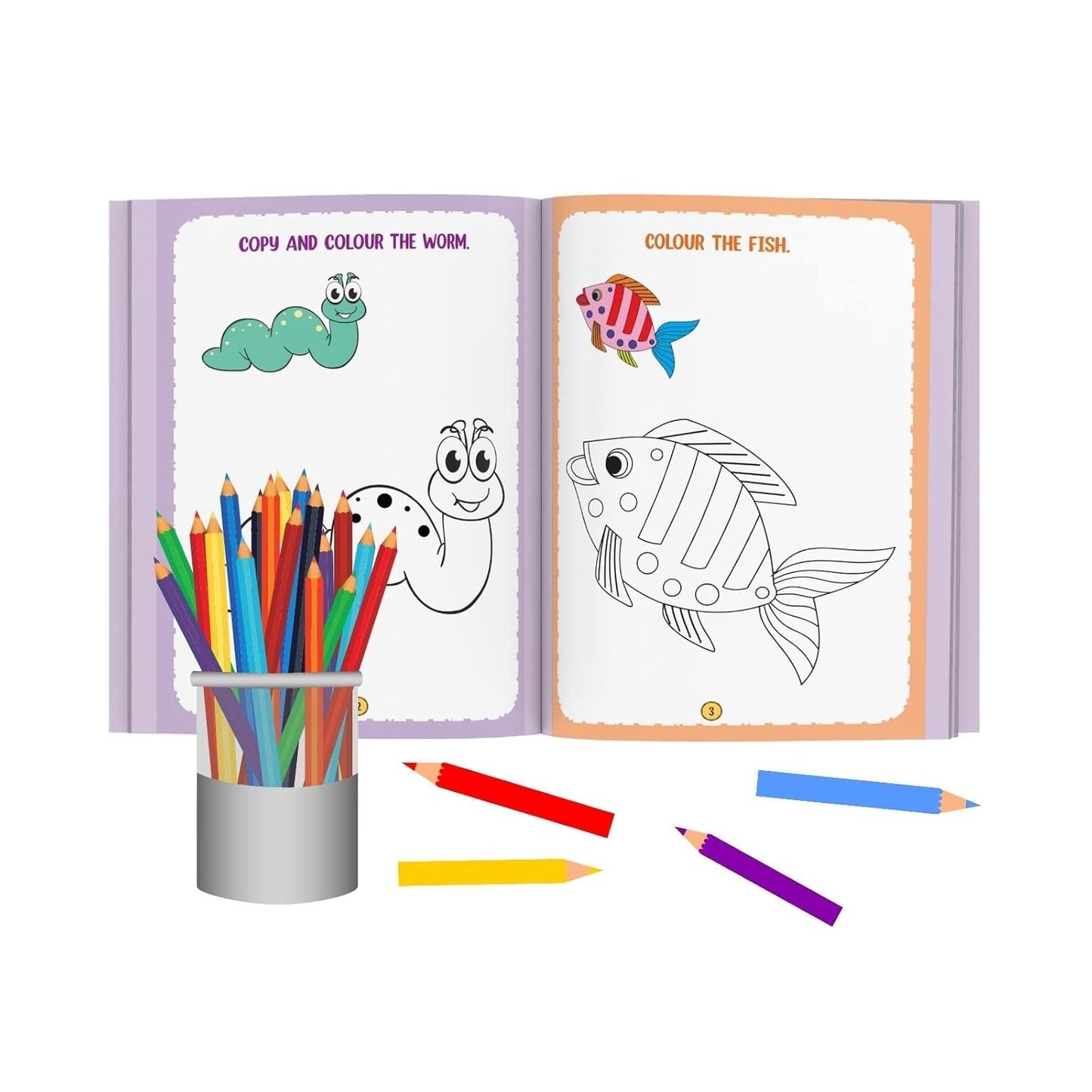 Maple - Brain Booster Activity Book Set (Set of 10 books) Colourful Pages - Alphabet Capital and Small Letters, Mazes, Spot the Difference, Sorting, Matching, Pencil Control Copy and Colour & Dot to Dot, Mathematics - Fun Early Learning. Paperback