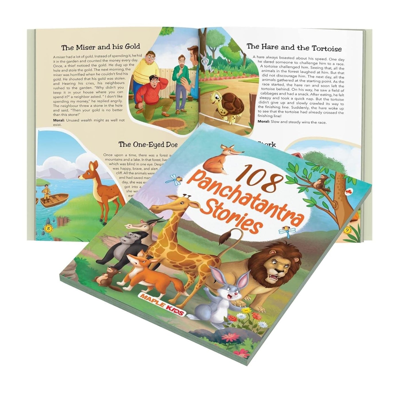 Maple 108 Panchatantra Stories (Illustrated) - Story Book for Kids - English Short Stories