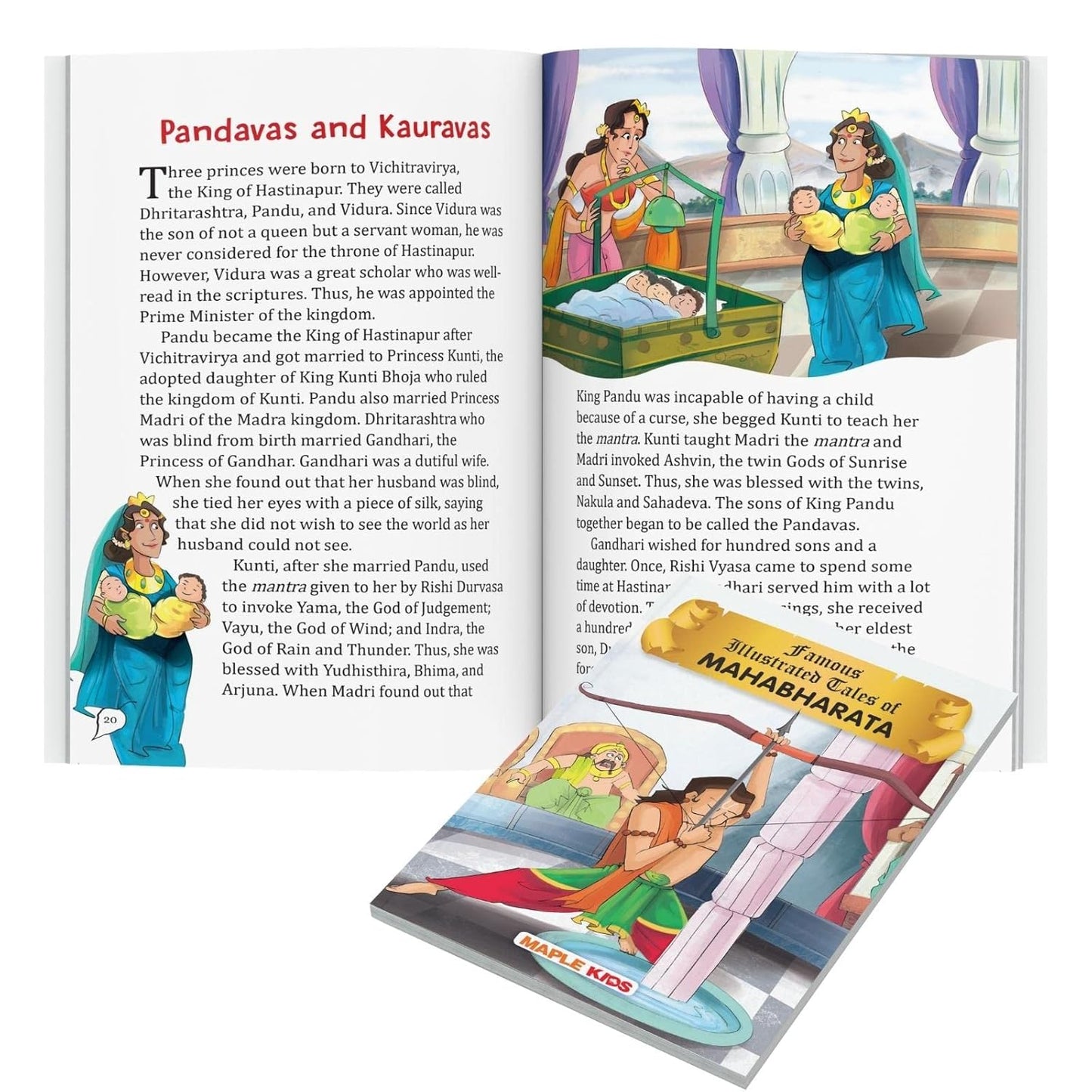 Maple Famous Illustrated Tales of Mahabharata - Story Book for Kids - English Short Stories with Colourful Pictures. Paperback