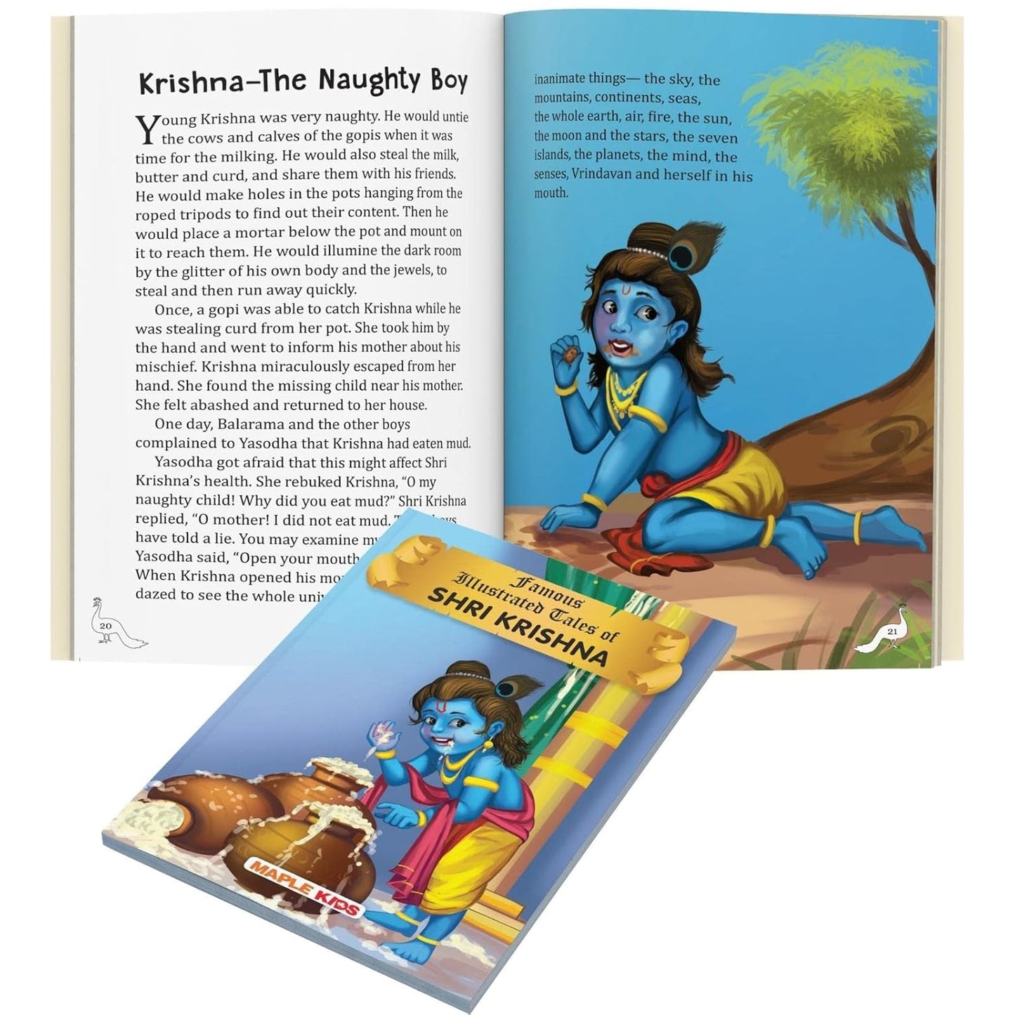 Maple Famous Illustrated Tales of Shri Krishna - Story Book for Kids - English Short Stories with Colourful Pictures. Paperback