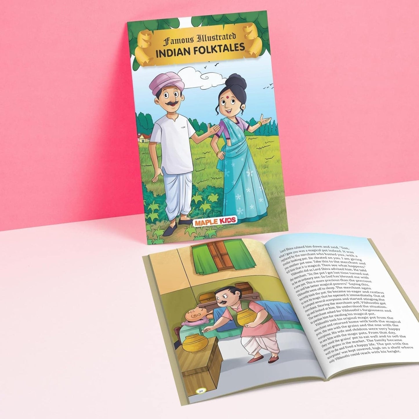 Maple Famous Illustrated India Folktales - Bedtime Stories - Children Story Book - Book for Kids 6+ Years Old. Paperback