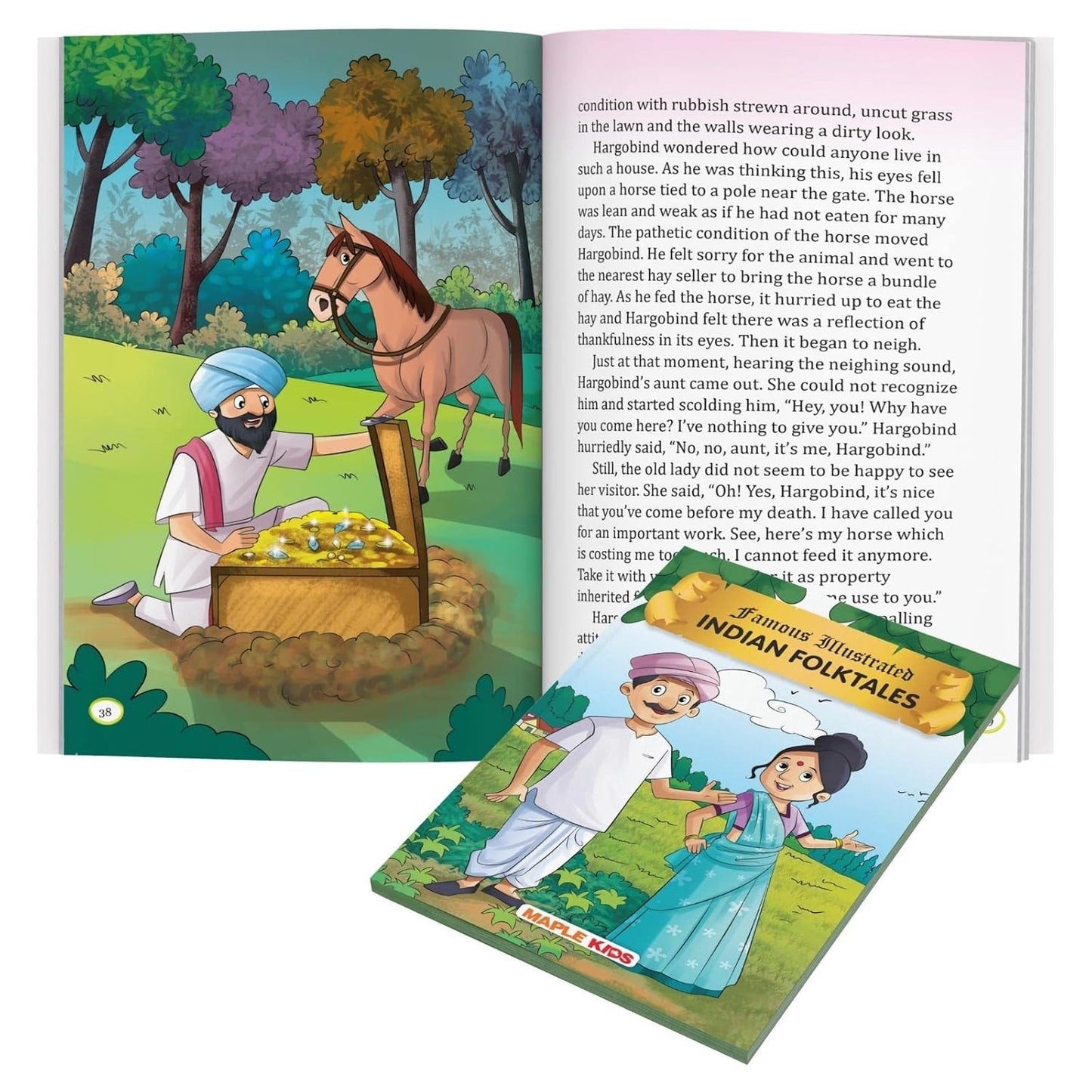 Maple Famous Illustrated India Folktales - Bedtime Stories - Children Story Book - Book for Kids 6+ Years Old. Paperback