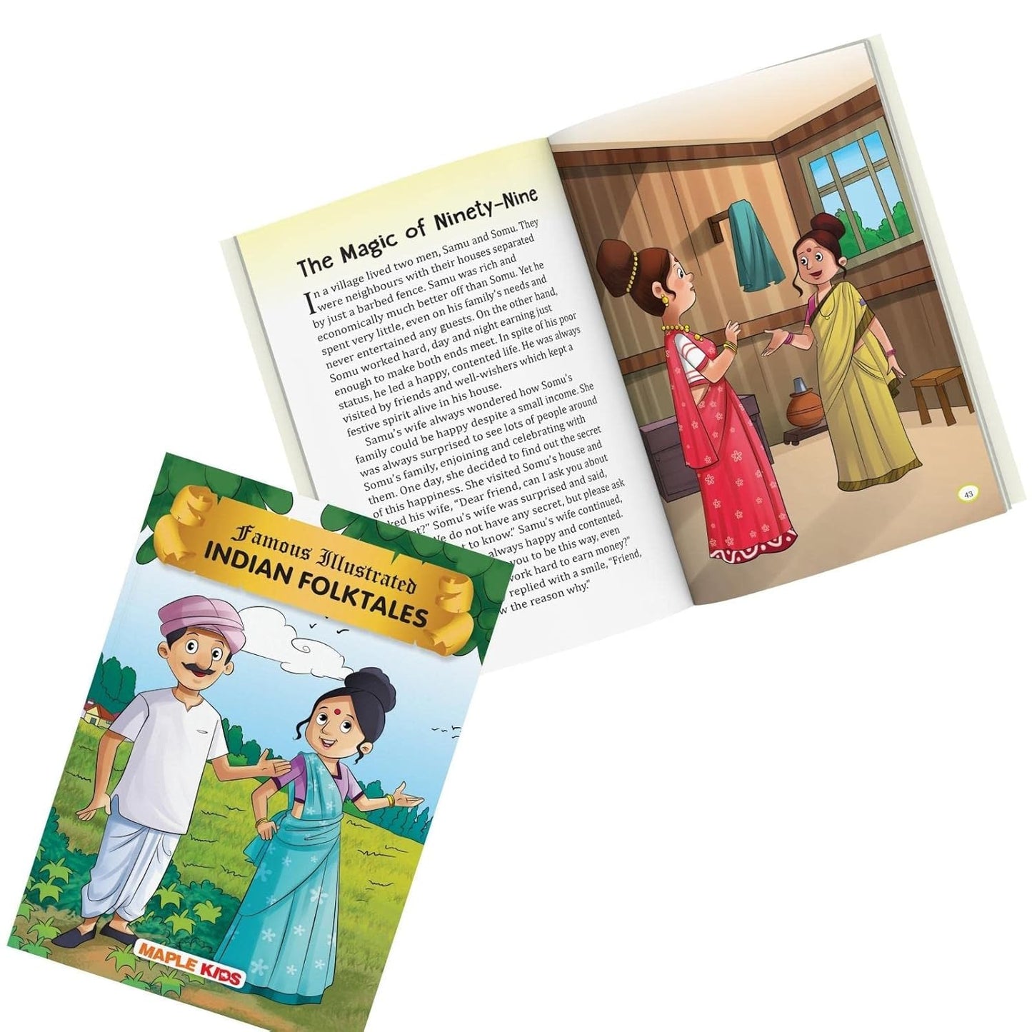 Maple Famous Illustrated India Folktales - Bedtime Stories - Children Story Book - Book for Kids 6+ Years Old. Paperback
