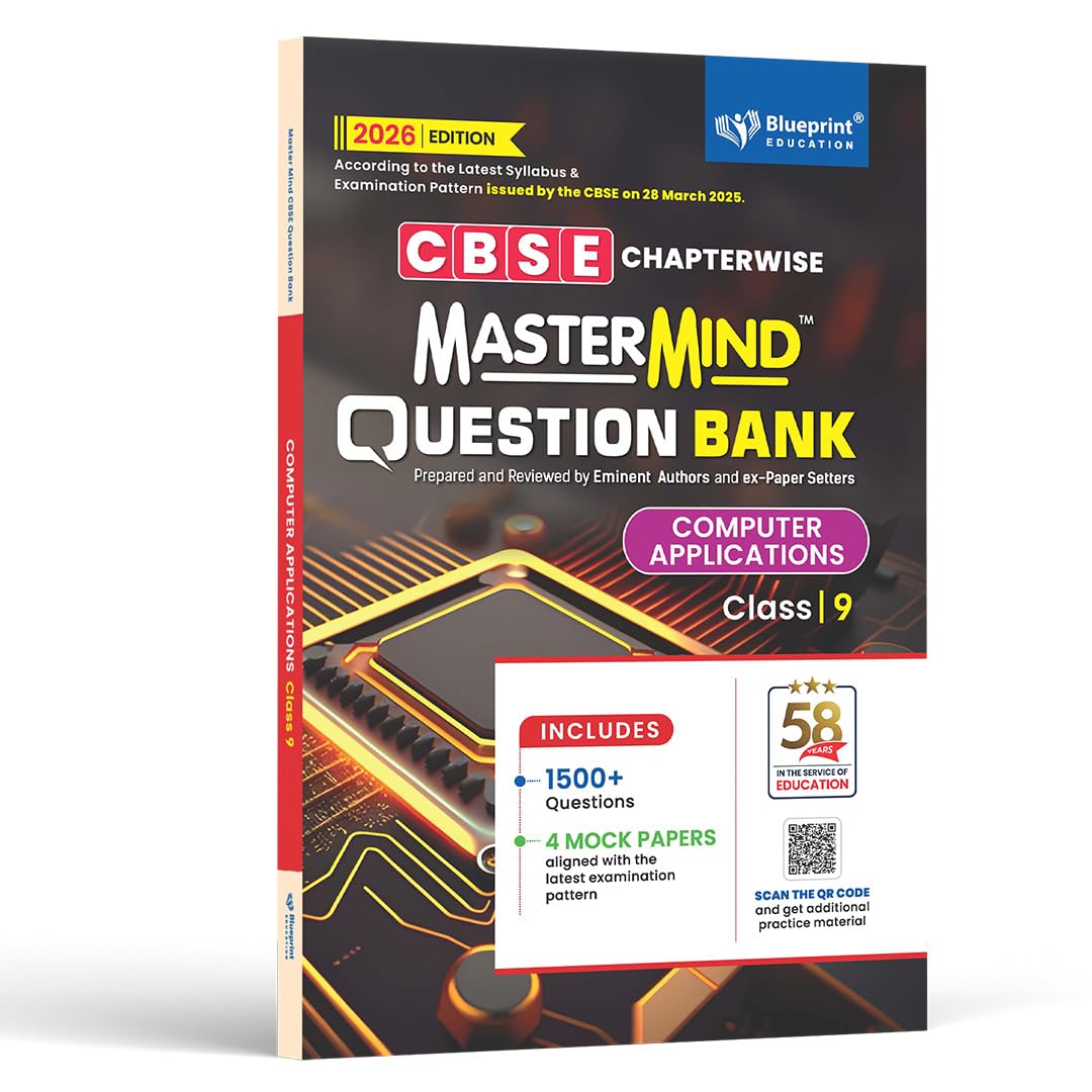 MasterMind Computer Applications CBSE Question Bank Class 9 Latest Pattern for 2026 Examination - Paperback