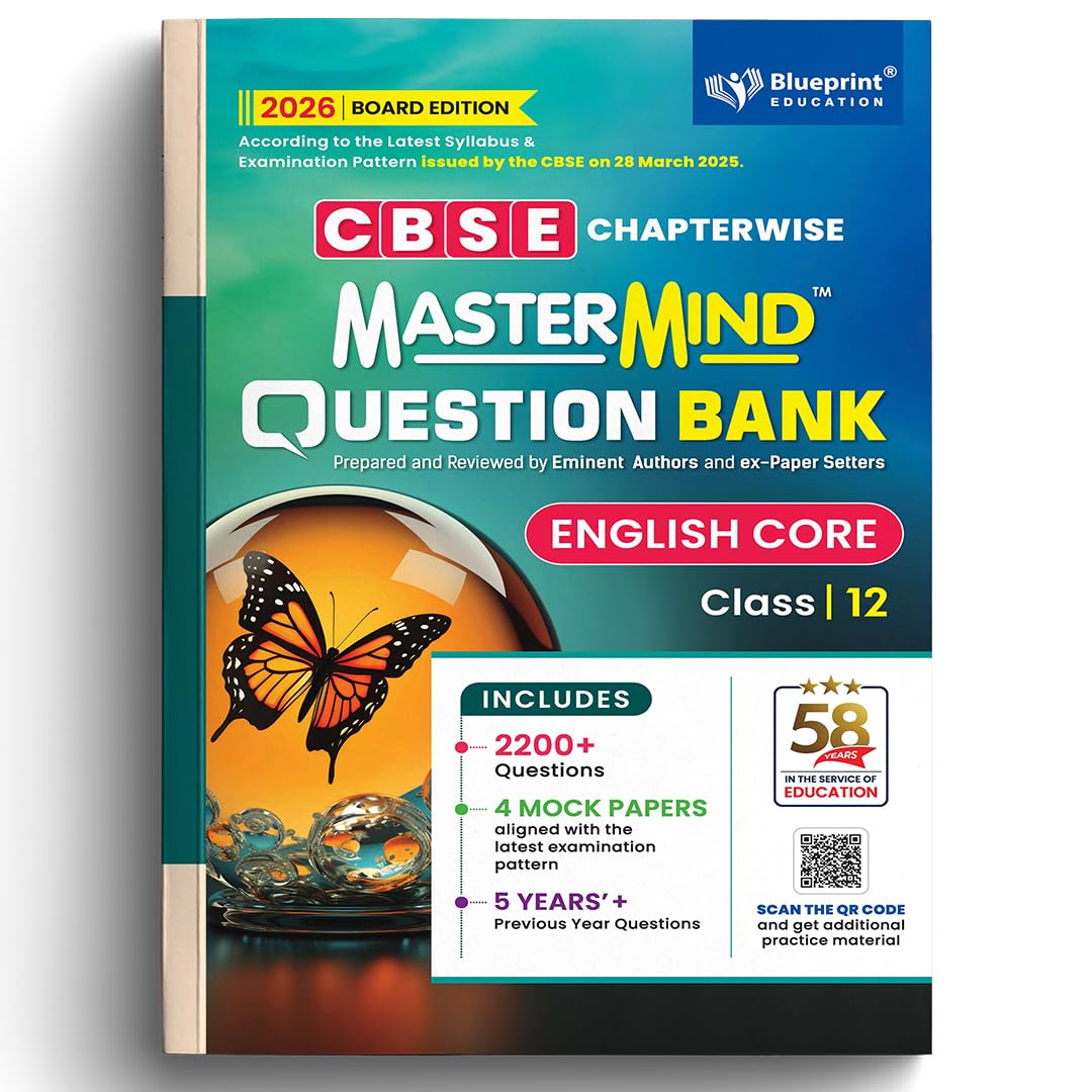 Blueprint Mastermind Question Bank Class 12 English and Math's. Set of 2 Books for 2025-26 Examination - Paperback