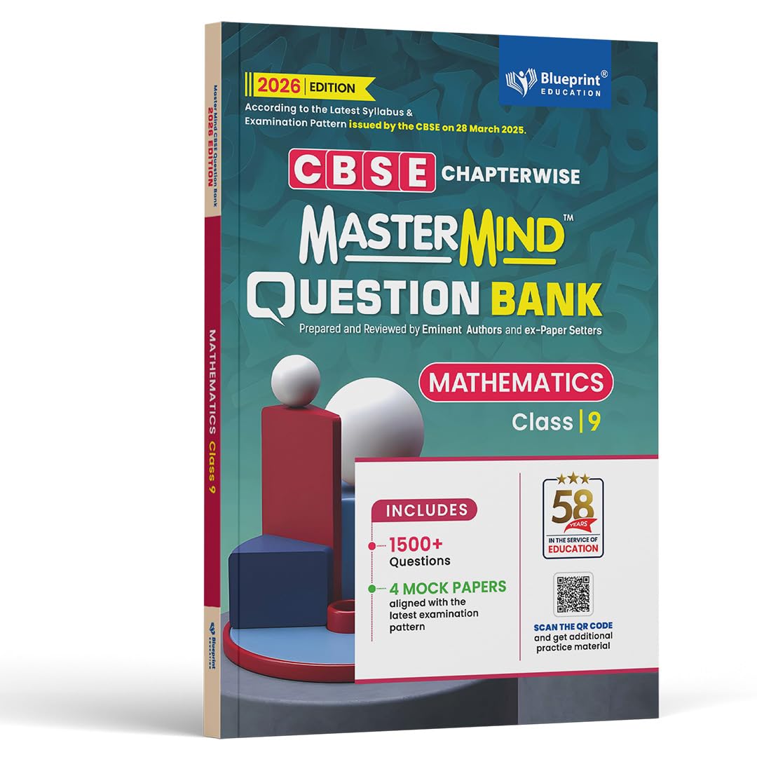 Blueprint Mastermind Question Bank Class 9 Math's & English. Set of 2 Books for 2025-26 Examination - Paperback