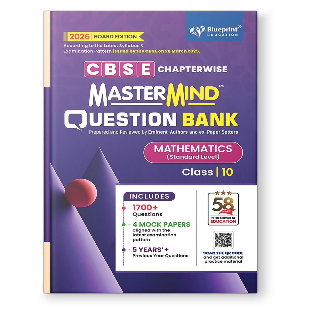 MasterMind Mathematics (Standard) CBSE Question Bank Class 10 Latest Pattern for 2026 Examination - Paperback