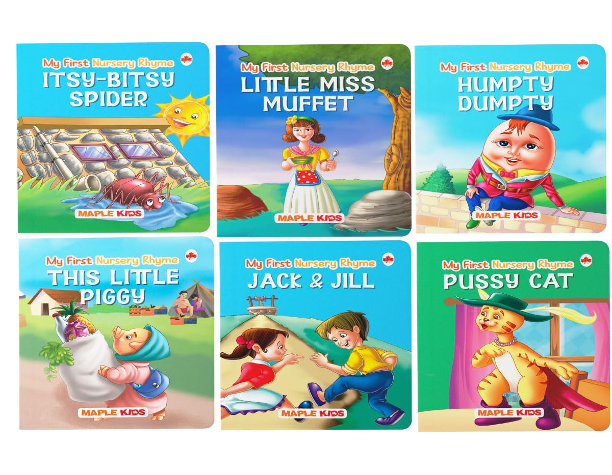Maple My First Illustrated Library Nursery Rhymes - Board Books - Set of 6 Books