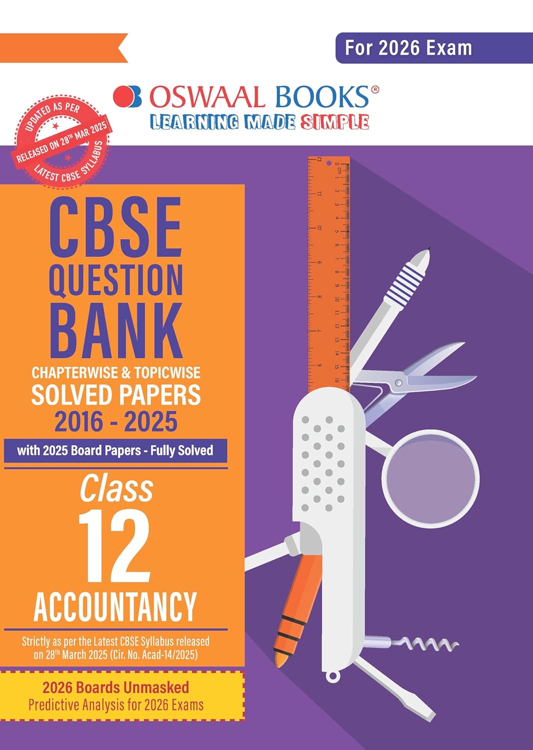 Oswaal CBSE Question Bank Accountancy For Class 12 - Latest for 2026 Board Exams