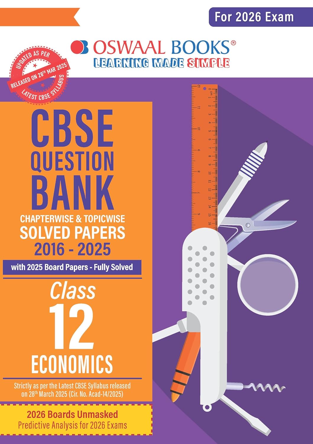 Oswaal CBSE Question Bank Economics For Class 12 - Latest for 2026 Board Exams
