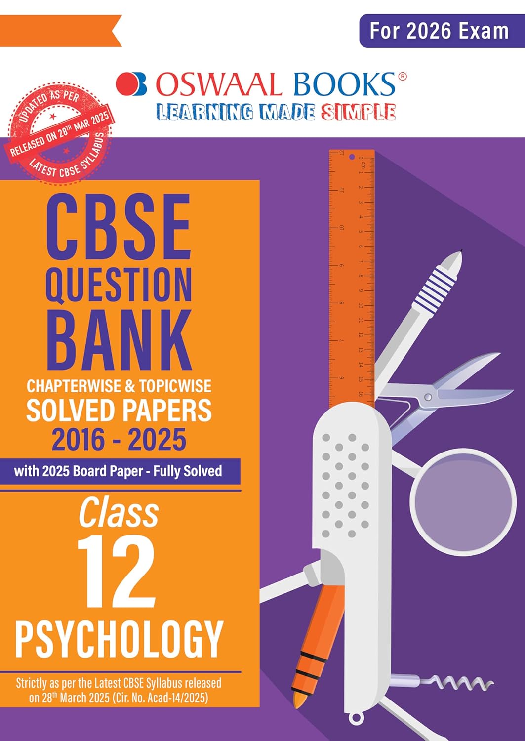 Oswaal CBSE Question Bank Psychology For Class 12 - Latest for 2026 Board Exams