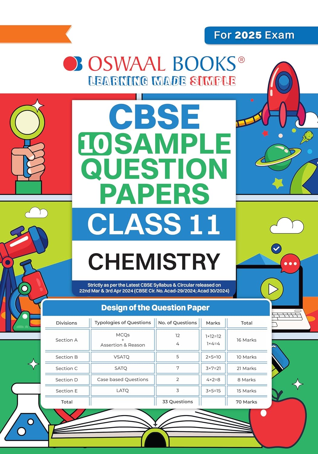 Oswaal CBSE Sample Question Papers Chemistry for Class 11 - Latest for 2025 Board Exam's