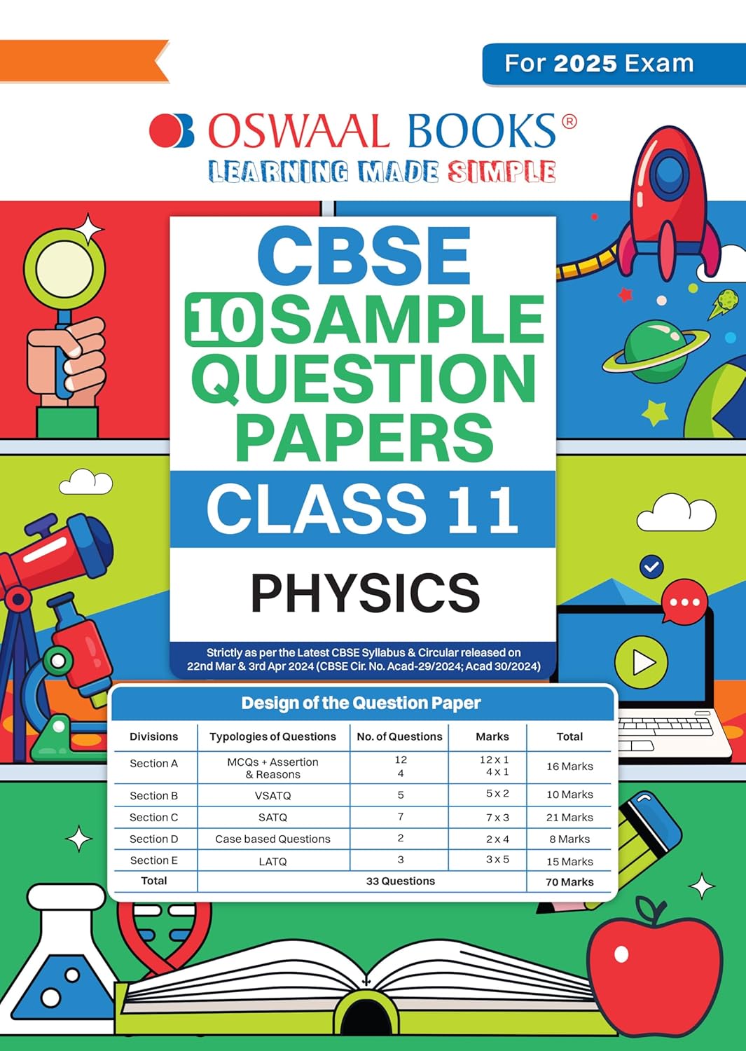 Oswaal CBSE Sample Question Papers Physics For Class 11 - Latest for 2025 Board Exam's