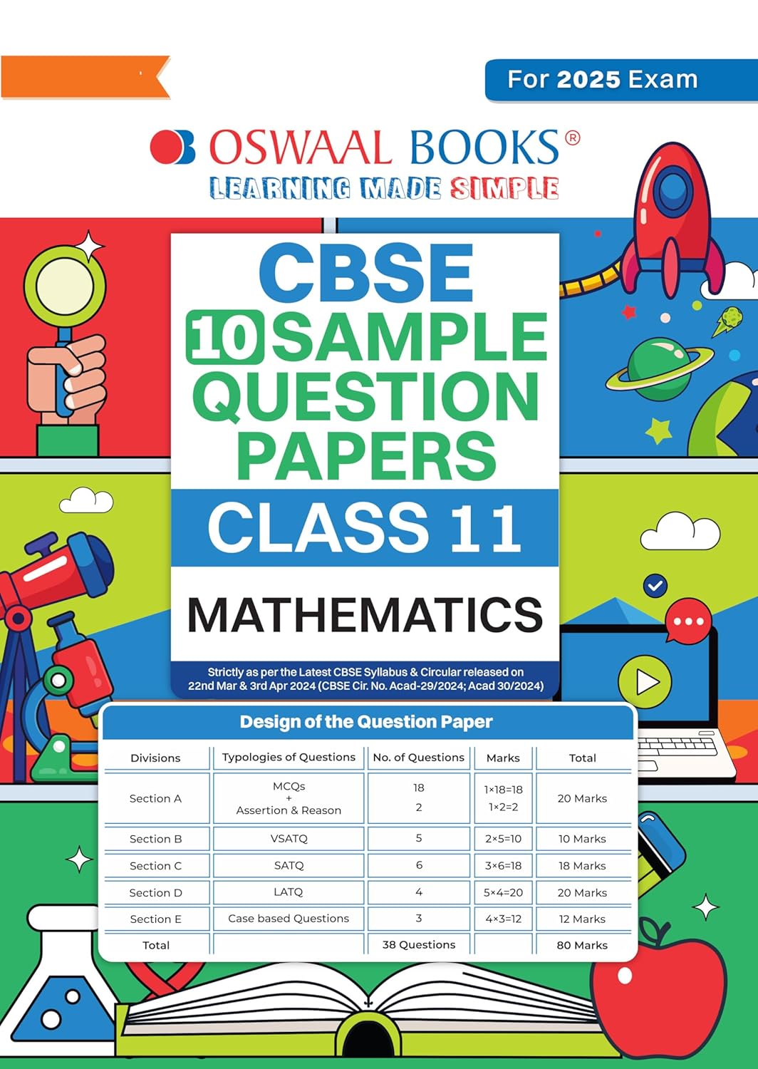Oswaal CBSE Sample Question Papers Mathematics For Class 11 - Latest for 2025 Board Exam's
