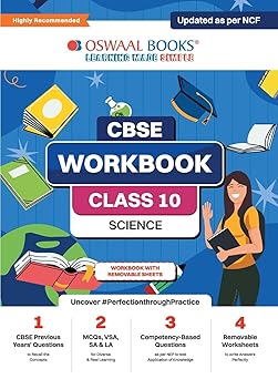 Oswaal CBSE Workbook Science For Class 10 - Latest for 2024-25 Session