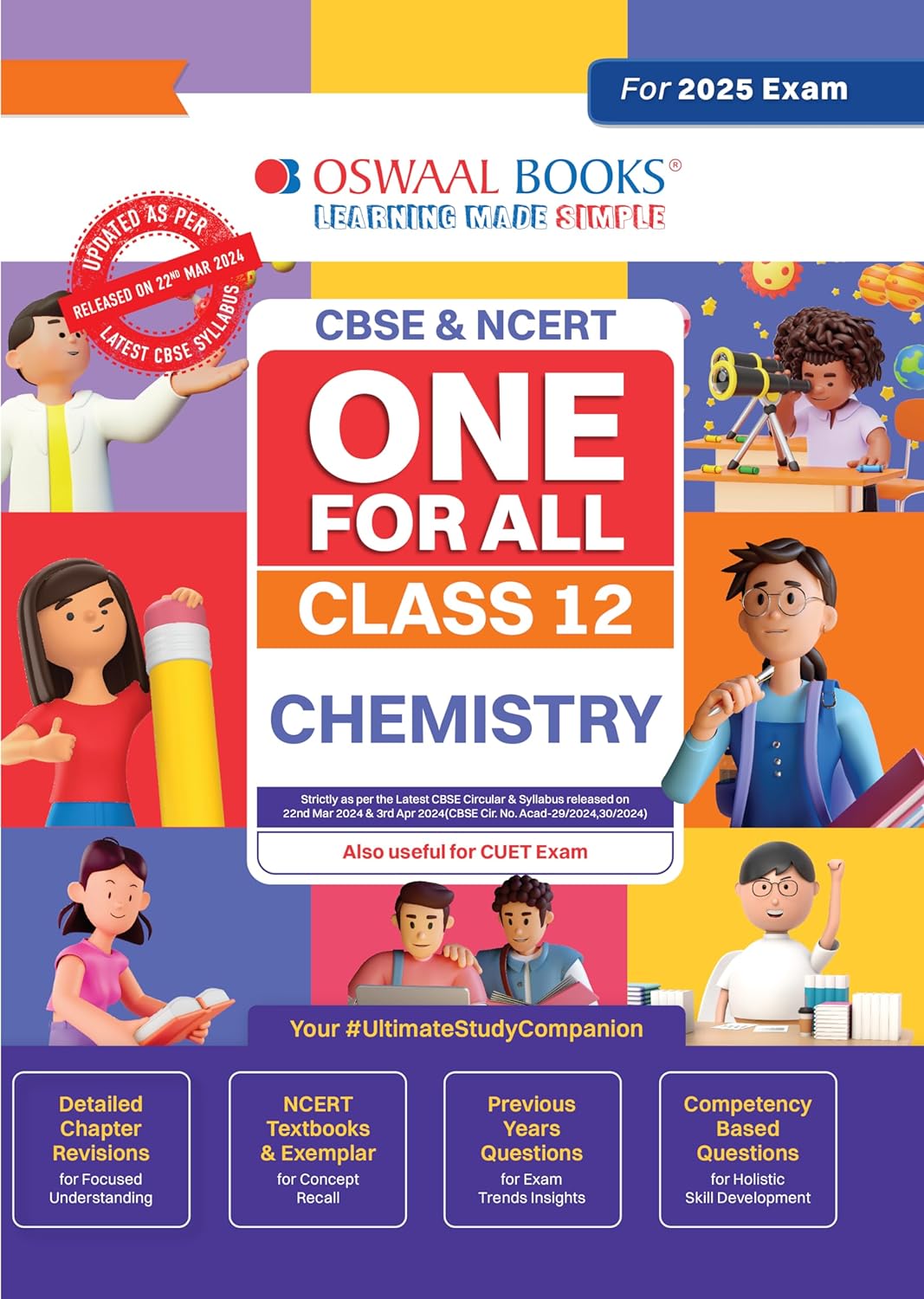 Oswaal CBSE & NCERT One for All Chemistry For Class 12 - For 2025 Examination