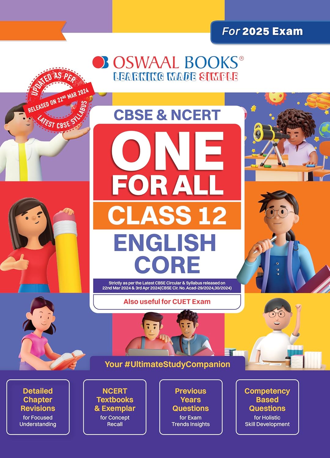 Oswaal CBSE NCERT One for All English Core For Class 12 For 2025 Examination