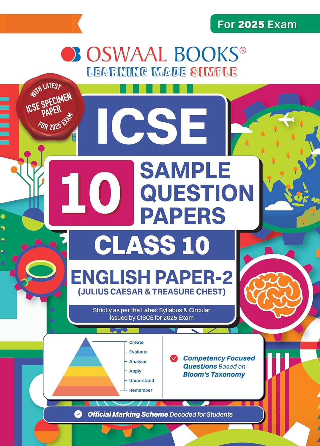Oswaal ICSE 10 Sample Question Papers English Language (Paper 1) For Class 10 - Latest for 2025 Board Exam's