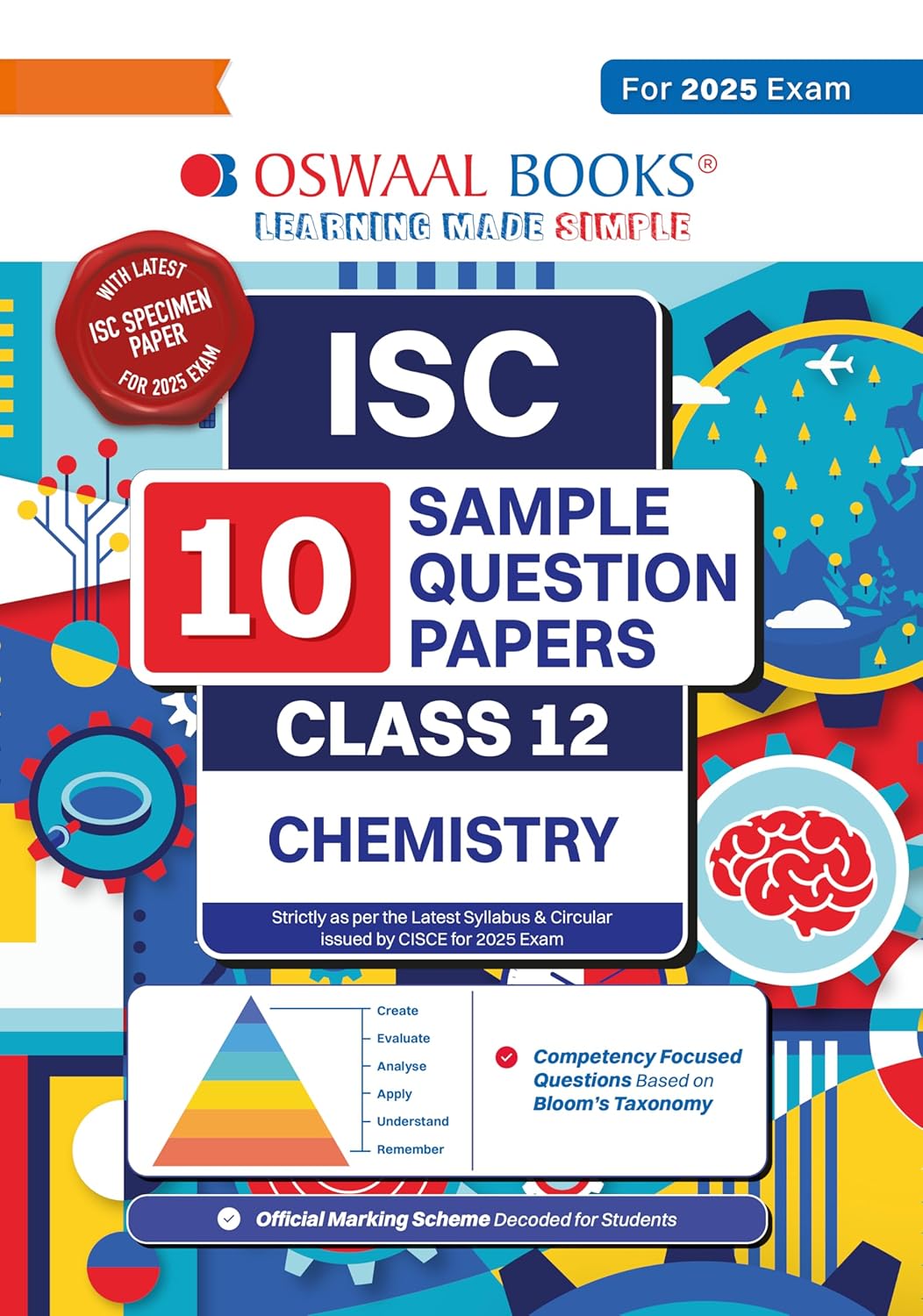 Oswaal ISC 10 Sample Question Papers Chemistry For Class 12 - Latest for 2025 Board Exam's