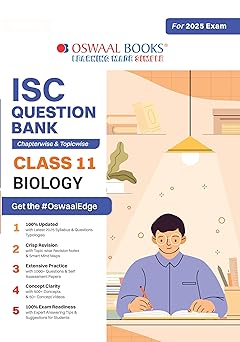 Oswaal ISC Question Bank Biology For Class 11 - Latest for 2024-25 Session