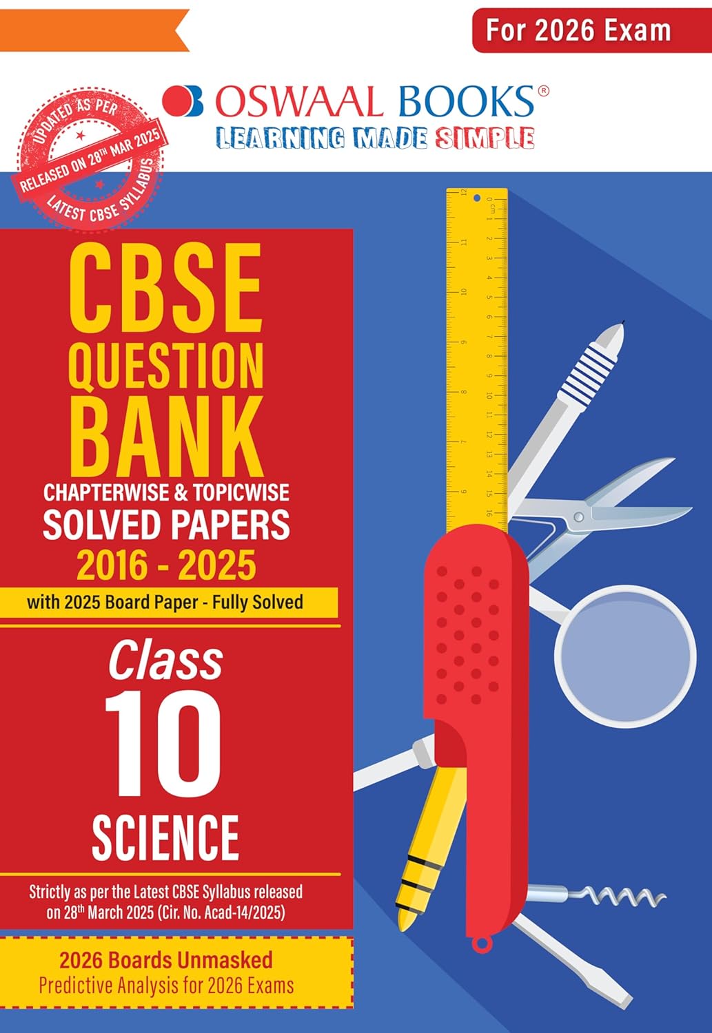 Oswaal CBSE Question Bank Science For Class 10 - Latest for 2026 Board Exams