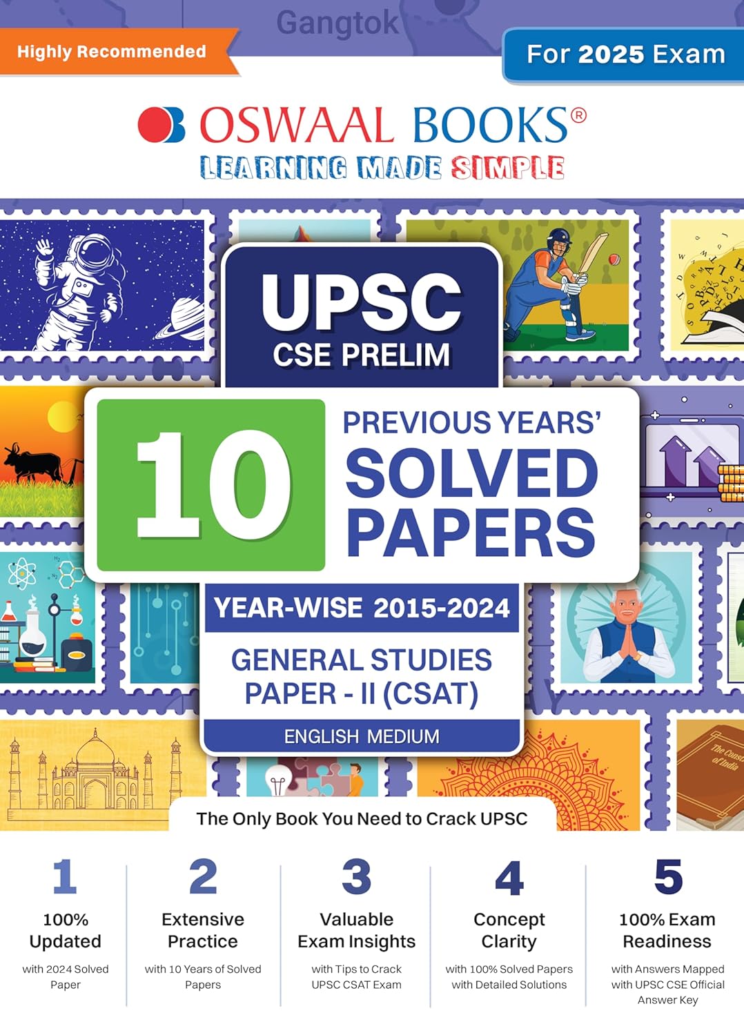 Oswaal UPSC CSE Prelims 10 Previous Years Solved Papers General Studies Paper II Year-Wise 2015-2024 English Medium - For 2025 Exam
