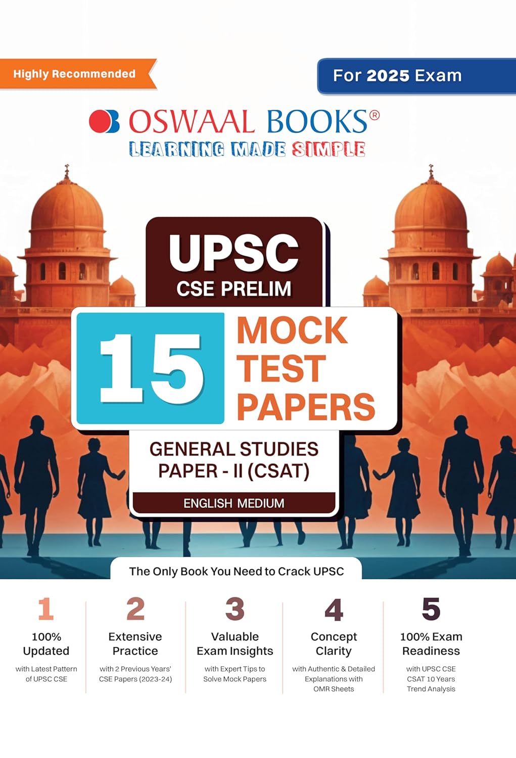 Oswaal UPSC CSE Prelim 15 Mock Test Papers General Studies Paper-II (CSAT) English Medium - For 2025 Exam