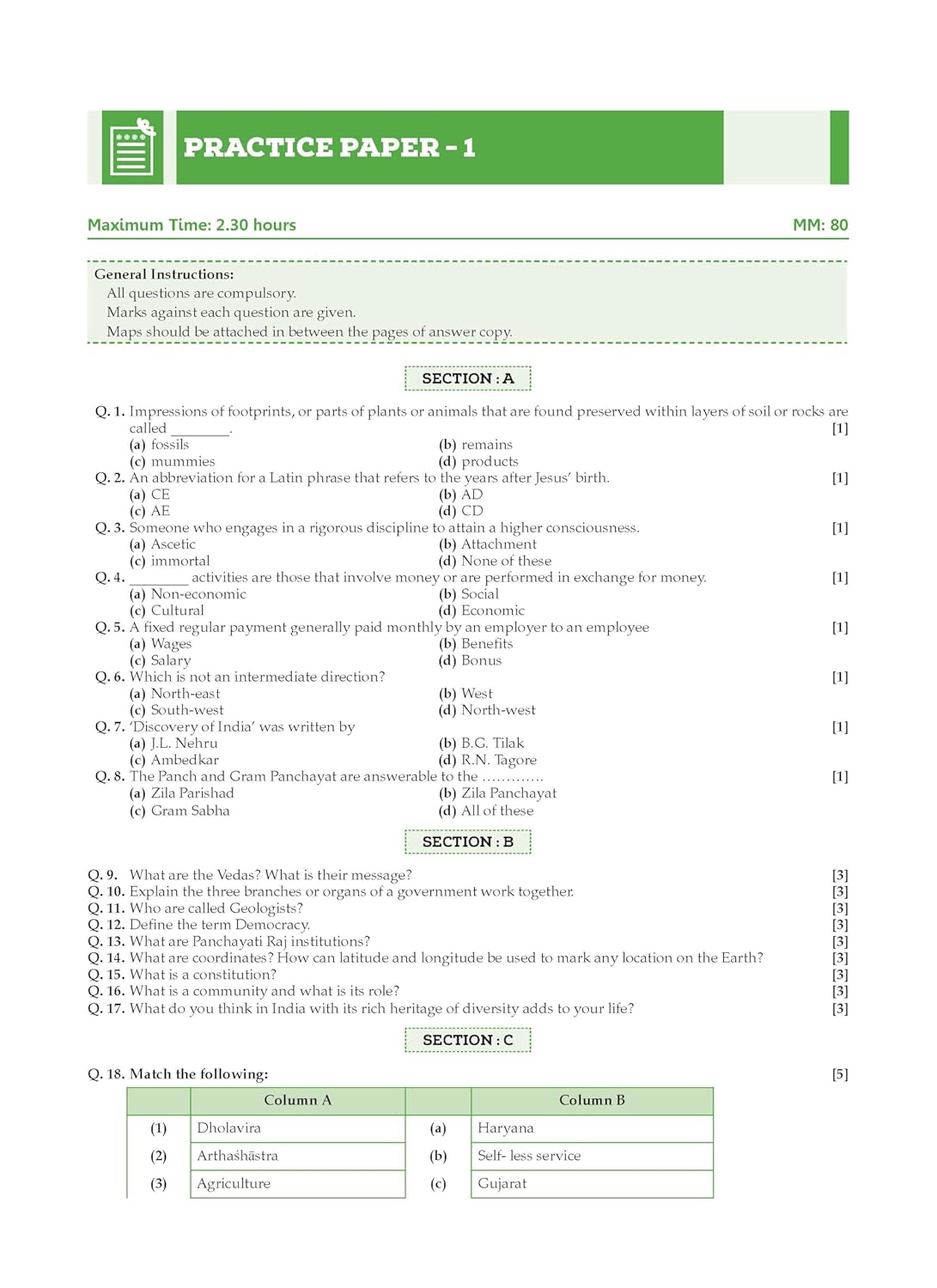 Oswaal CBSE & NCERT One for All Question Bank Math's, Science, Social Science & English - Set of 4 books - for Class 6 I Latest for 2026 Exam