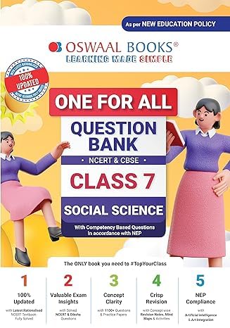 Oswaal CBSE & NCERT One for All Question Bank Social Science For Class 7 - For 2025 Examination