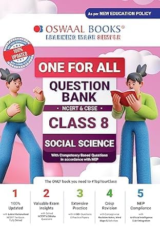Oswaal CBSE & NCERT One for All Question Bank Social Science For Class 8 - For 2025 Examination
