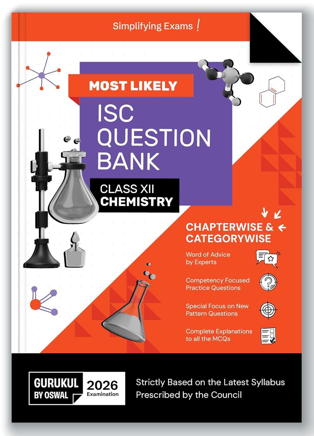Oswal Gurukul Chemistry Most Likely ISC Question Bank Class 12 for 2026. Paperback