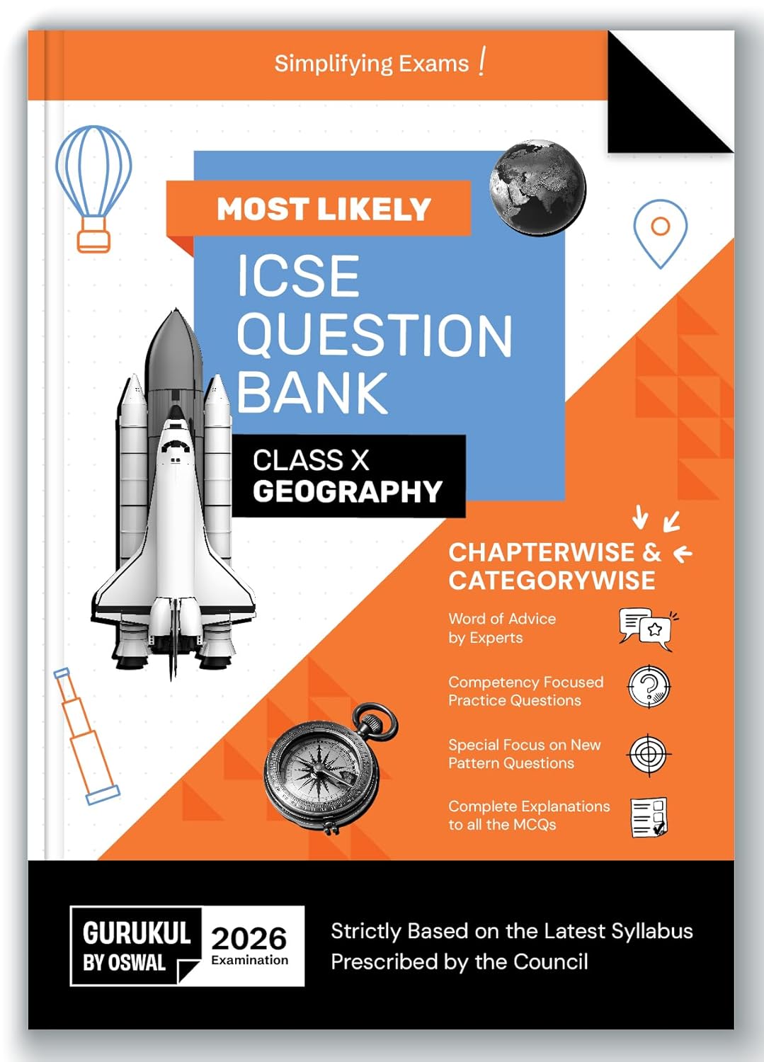 Oswal Gurukul ICSE Most Likely Question Bank Geography For Class 10 - Latest for 2026 Examination