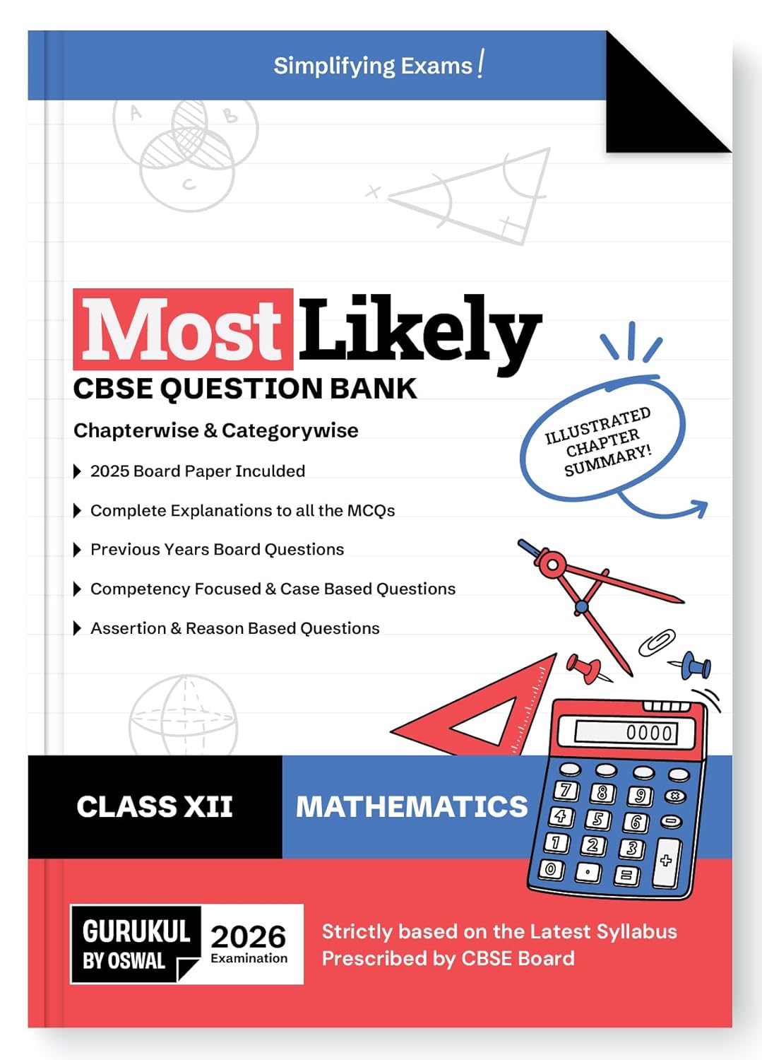 Oswal Gurukul Mathematics Most Likely CBSE Question Bank Class 12 for 2026. Paperback