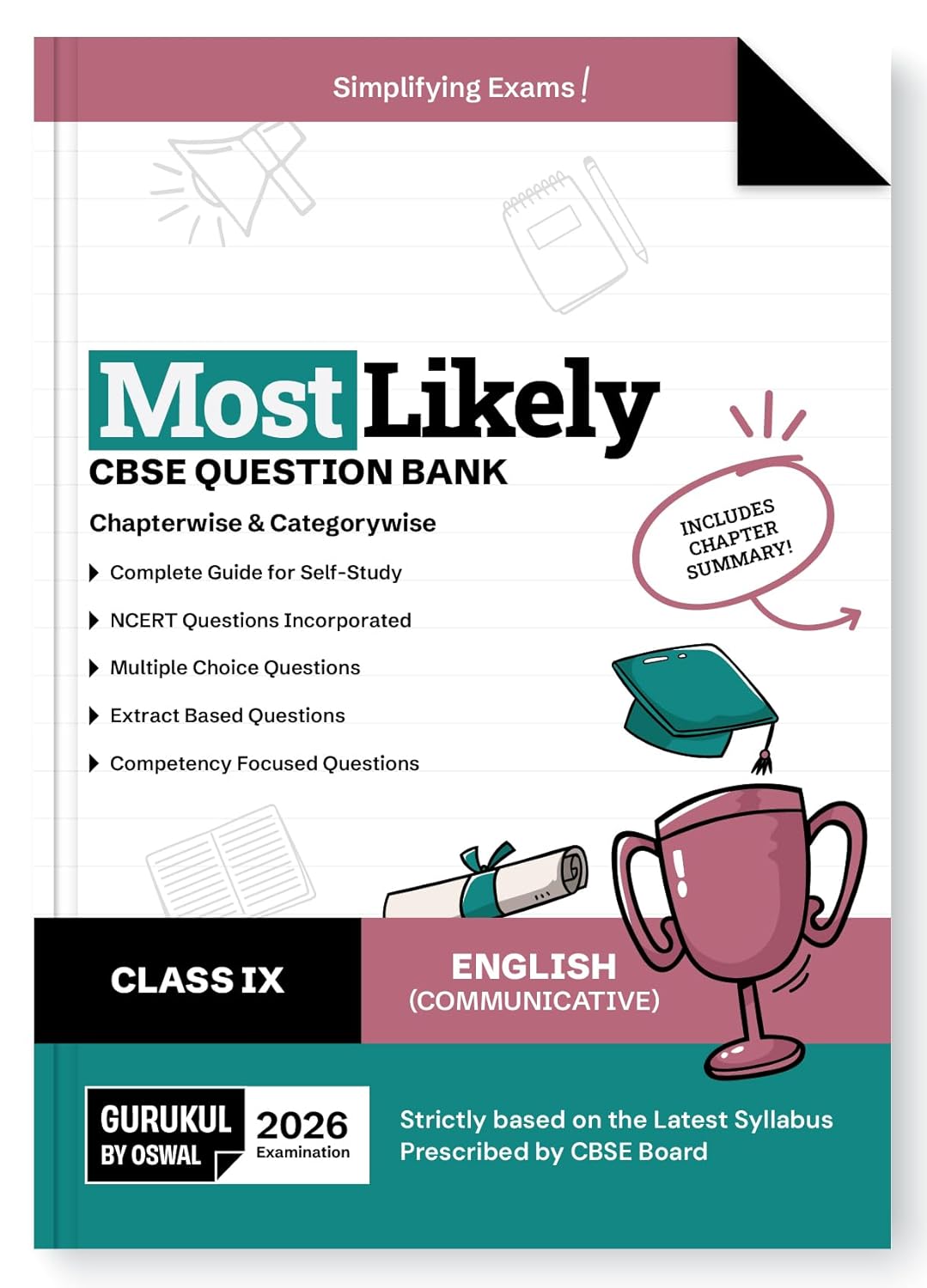 Oswal Gurukul Most Likely CBSE Question Bank English Communicative for Class 9 - Latest for the examination 2026