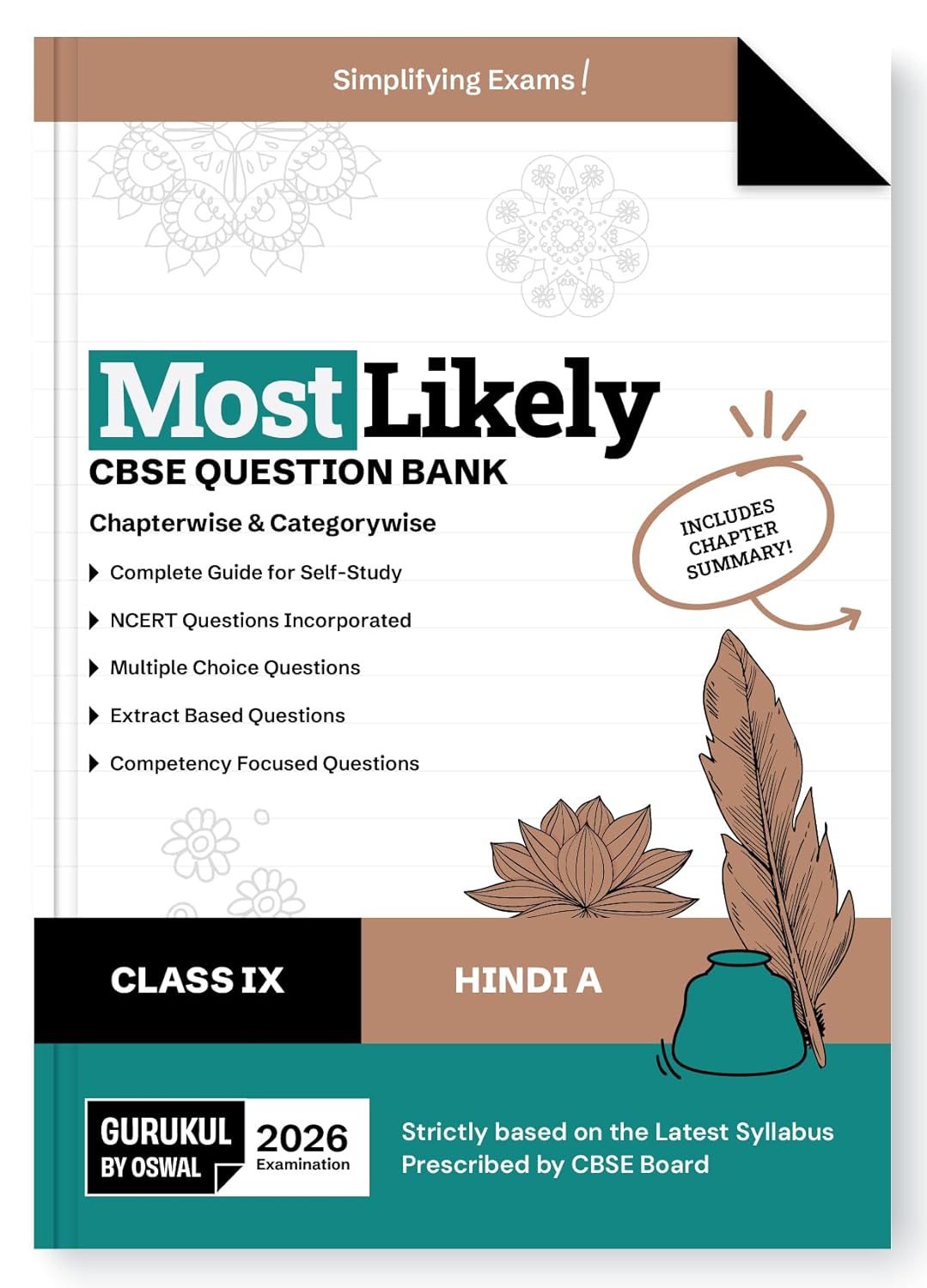 Oswal Gurukul Most Likely CBSE Question Bank Hindi A for Class 9 - Latest for 2026 Examination. Paperback
