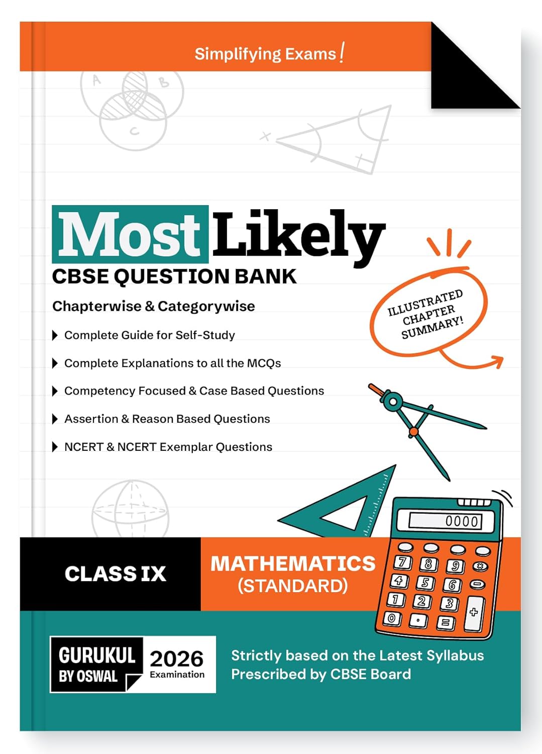 Oswal Gurukul Most Likely CBSE Question Bank Mathematics for Class 9 - Latest for 2026 Examination. Paperback