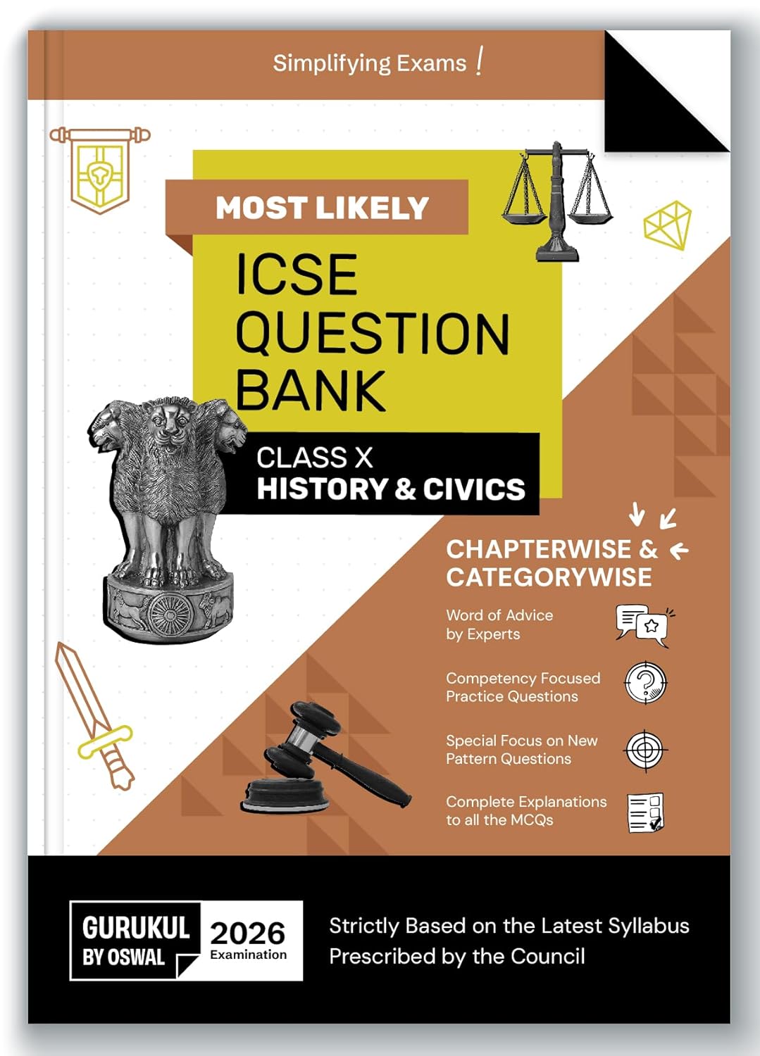 Oswal Gurukul History & Civics ICSE Question Bank Class 10 - Latest for the examination 2026. Paperback