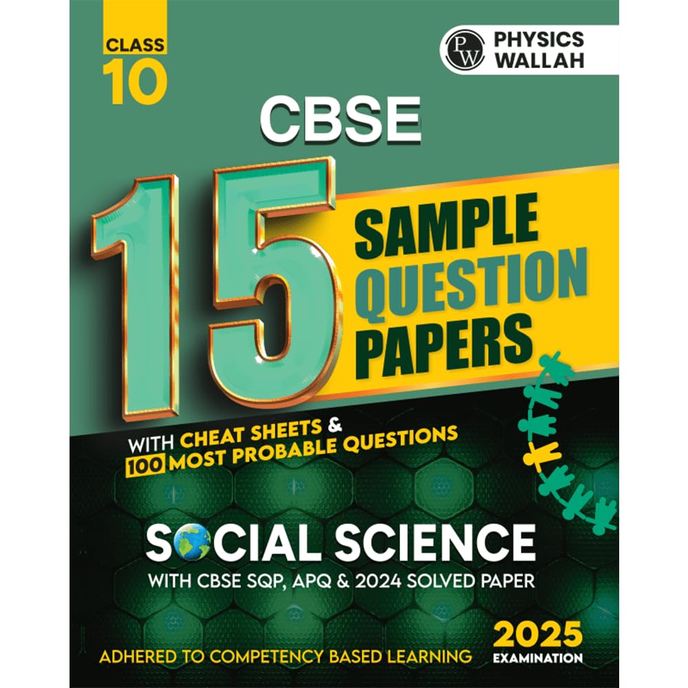 Physics Wallah (PW) CBSE 15 New Pattern Sample Question Papers Social Science for Class 10 - Latest For 2025 Examination - Paperback