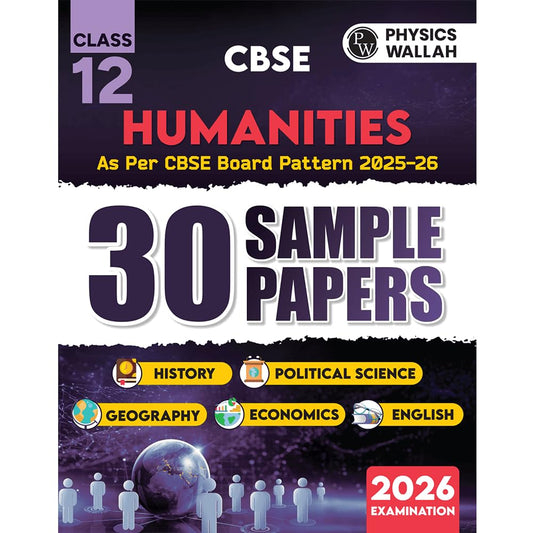 Physics Wallah (PW) CBSE 30 Sample Papers Humanities Stream Combined for Class 12 - Latest For 2026 Examination - Paperback