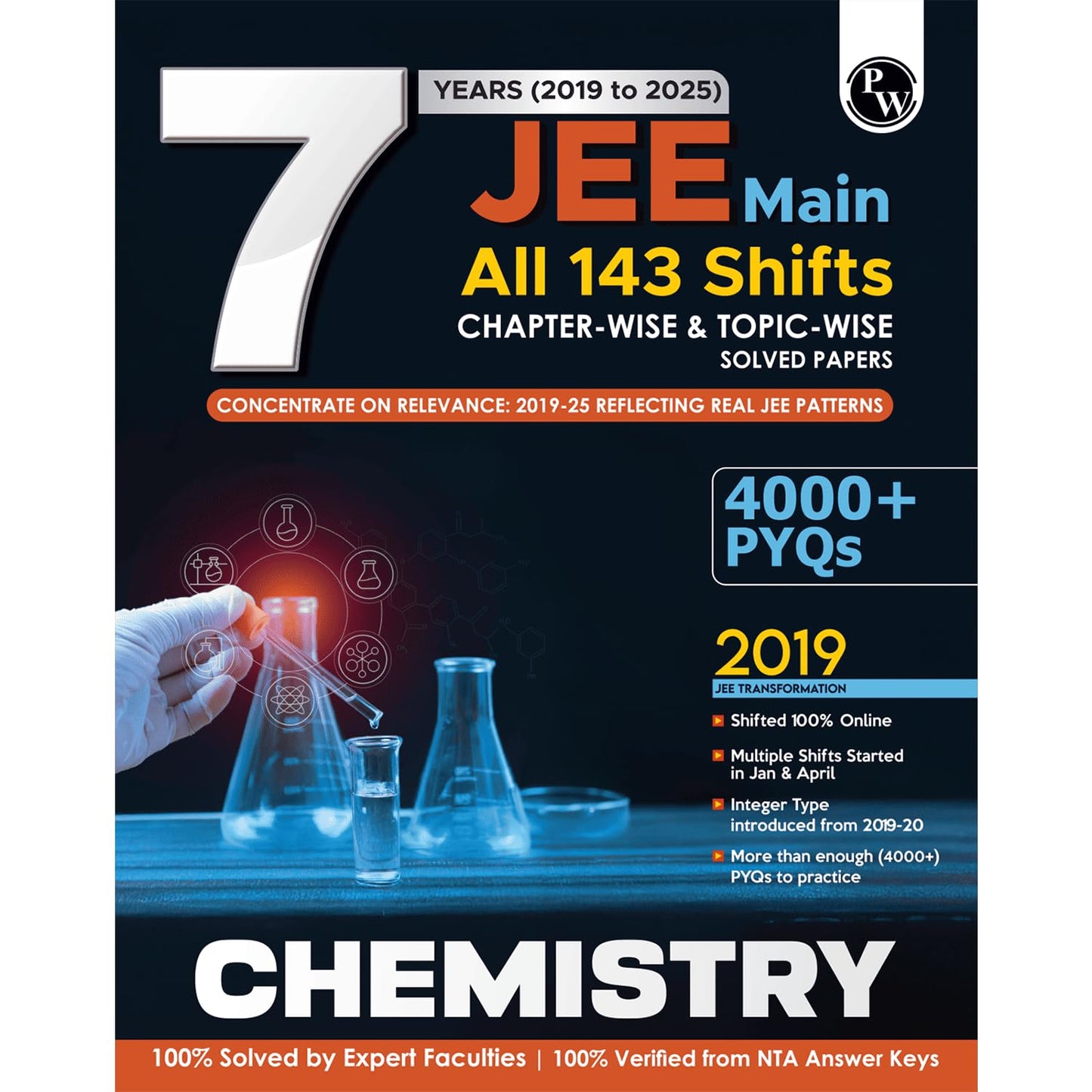 Physics Wallah (PW) JEE Main 7 Years (2019 - 2025) Physics, Chemistry, Mathematics I All 144 Shifts Online Previous Years Solved Papers Chapterwise and Topicwise PYQs I Set of 3 Books