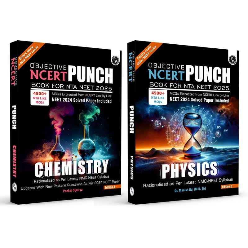 Physics Wallah (PW) Objective NCERT Punch Physics and Chemistry Competitive Exams JEE I Includes A&R and Statement Type Questions I Set of 2 Books